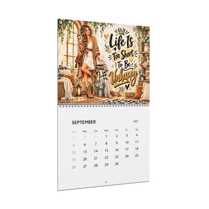 Boho Woman Inspirational Quotes Wall Calendar