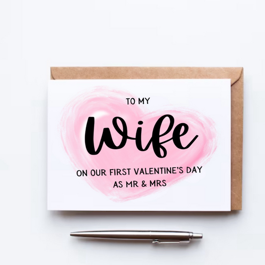 Our First Valentines To Wife Greeting Card