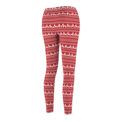 Ugly Christmas Women's Casual Leggings (Red)