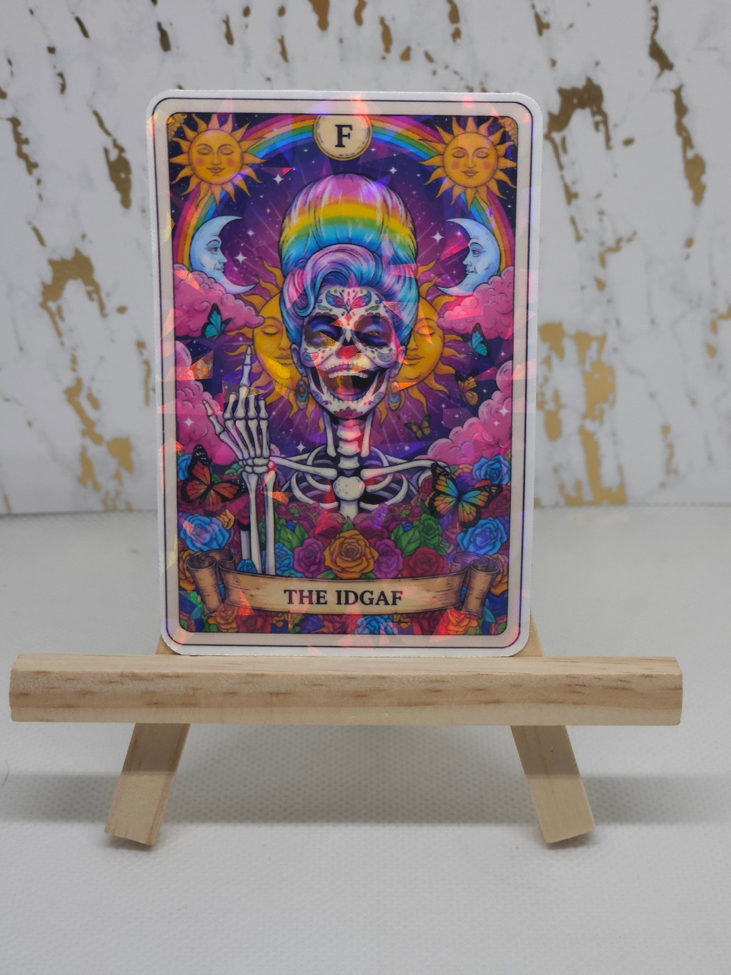 IDGAF Tarot Card Sticker