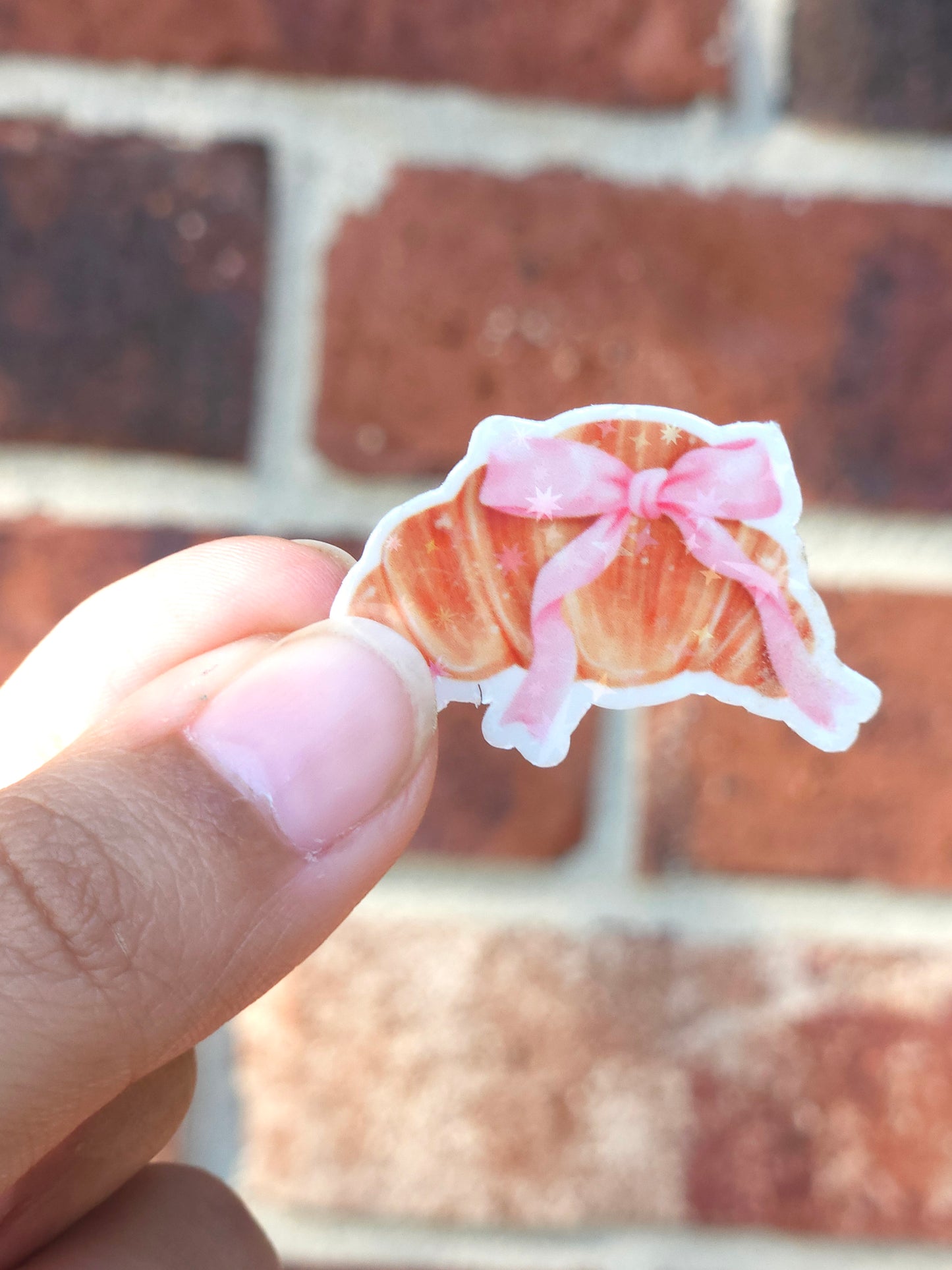Coquette Croissant Sticker