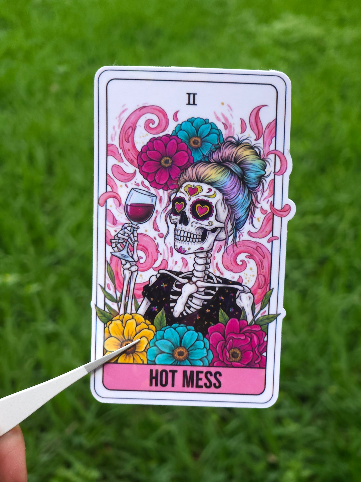 Hot Mess Tarot Card Sticker