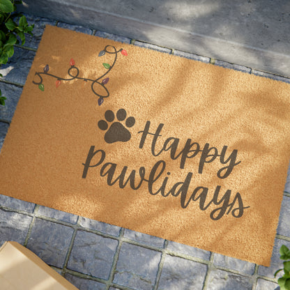 Happy Pawlidays Doormat