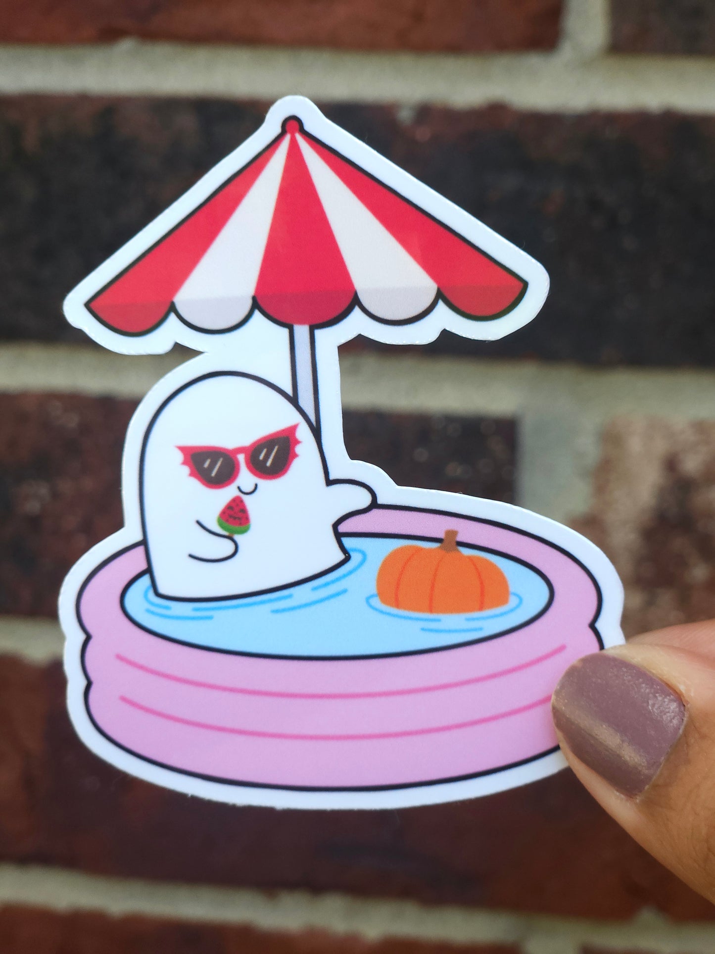 Ghost Pool Float Sticker