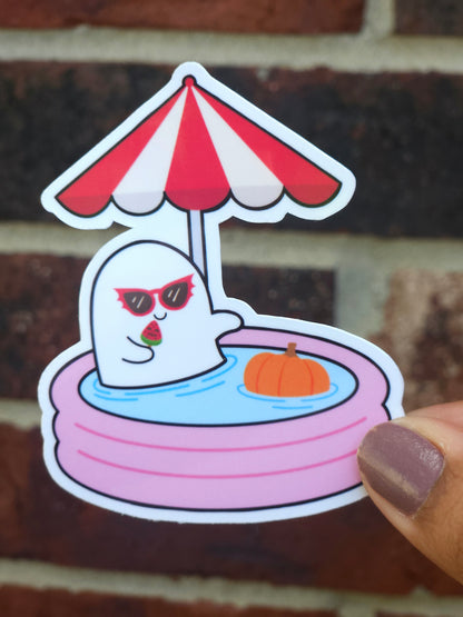 Ghost Pool Float Sticker