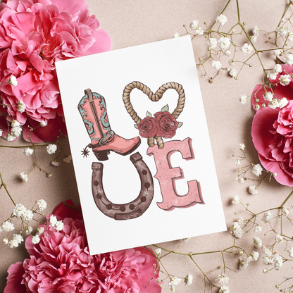 Western Love Greeting Card