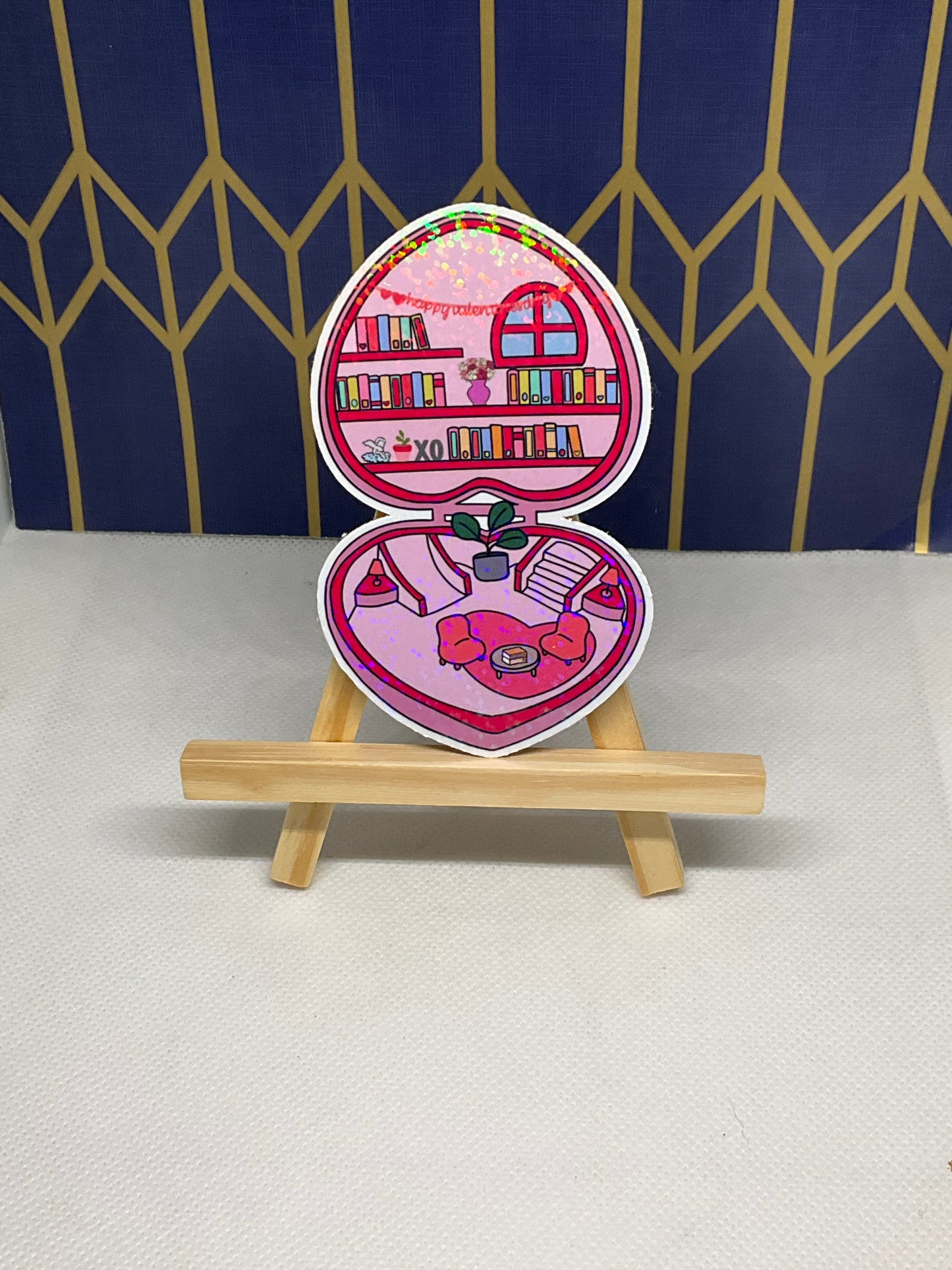 Cozy Valentine Reading Nook Sticker