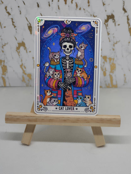 Cat Lover Tarot Card Sticker