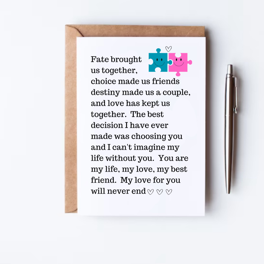 Puzzle Pieces Greeting Card