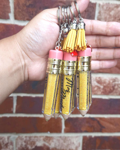 Personalized Pencil Keychain