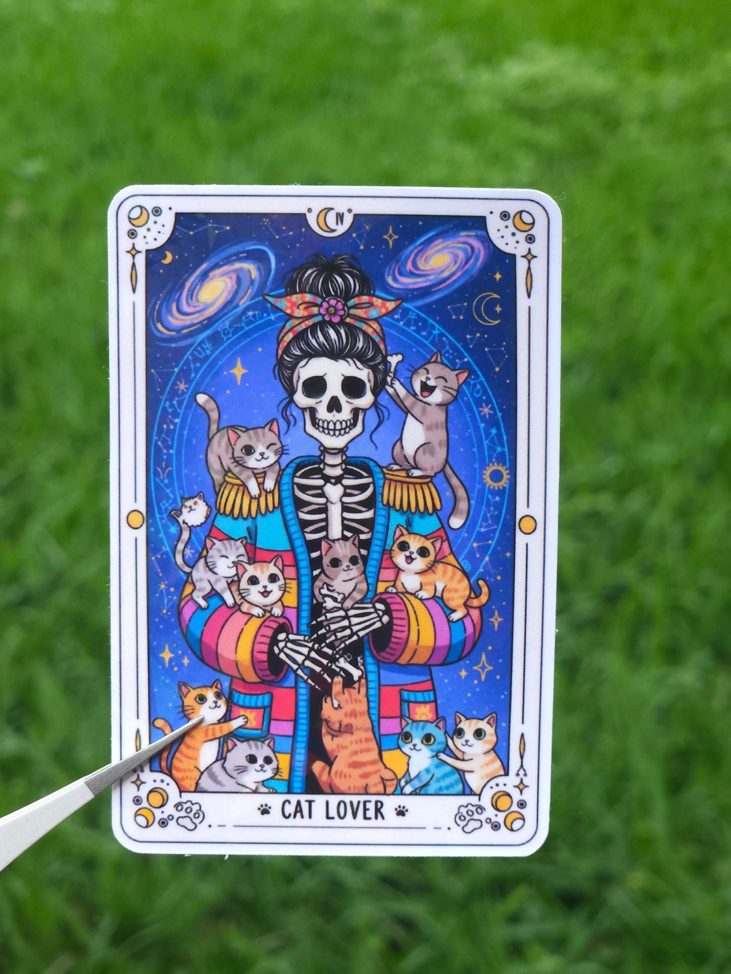 Cat Lover Tarot Card Sticker