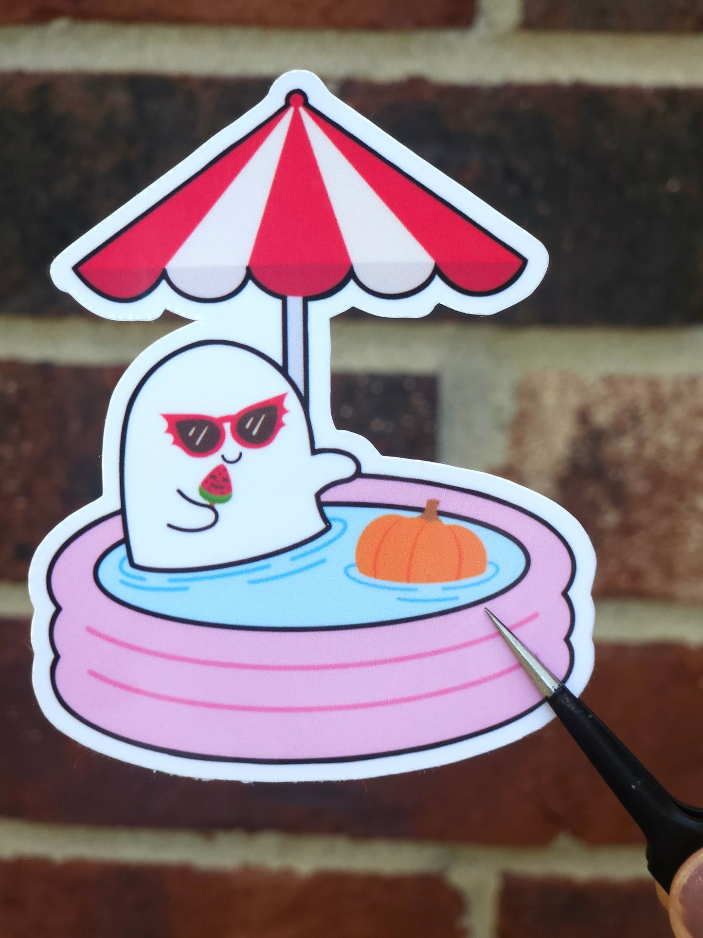 Ghost Pool Float Sticker
