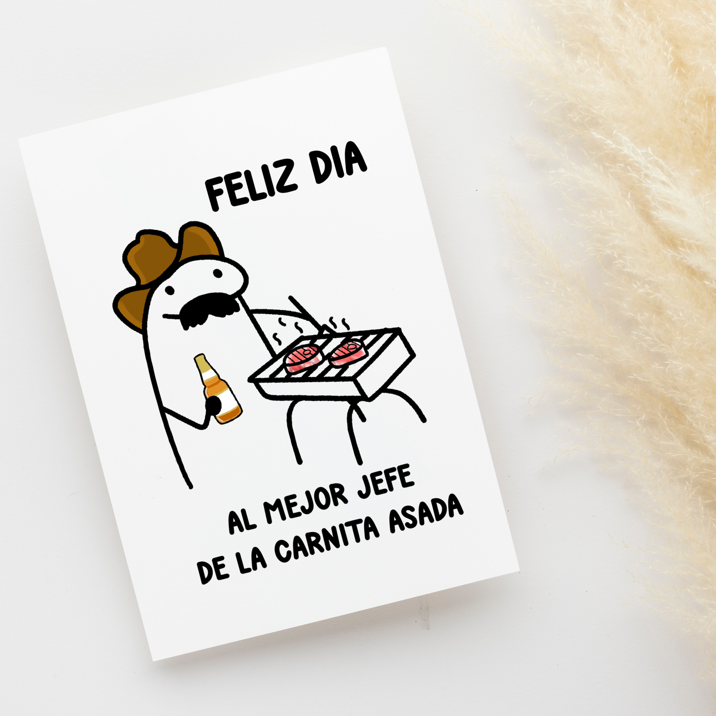 Feliz Día al Mejor Jefe de la Carnita Asada Card