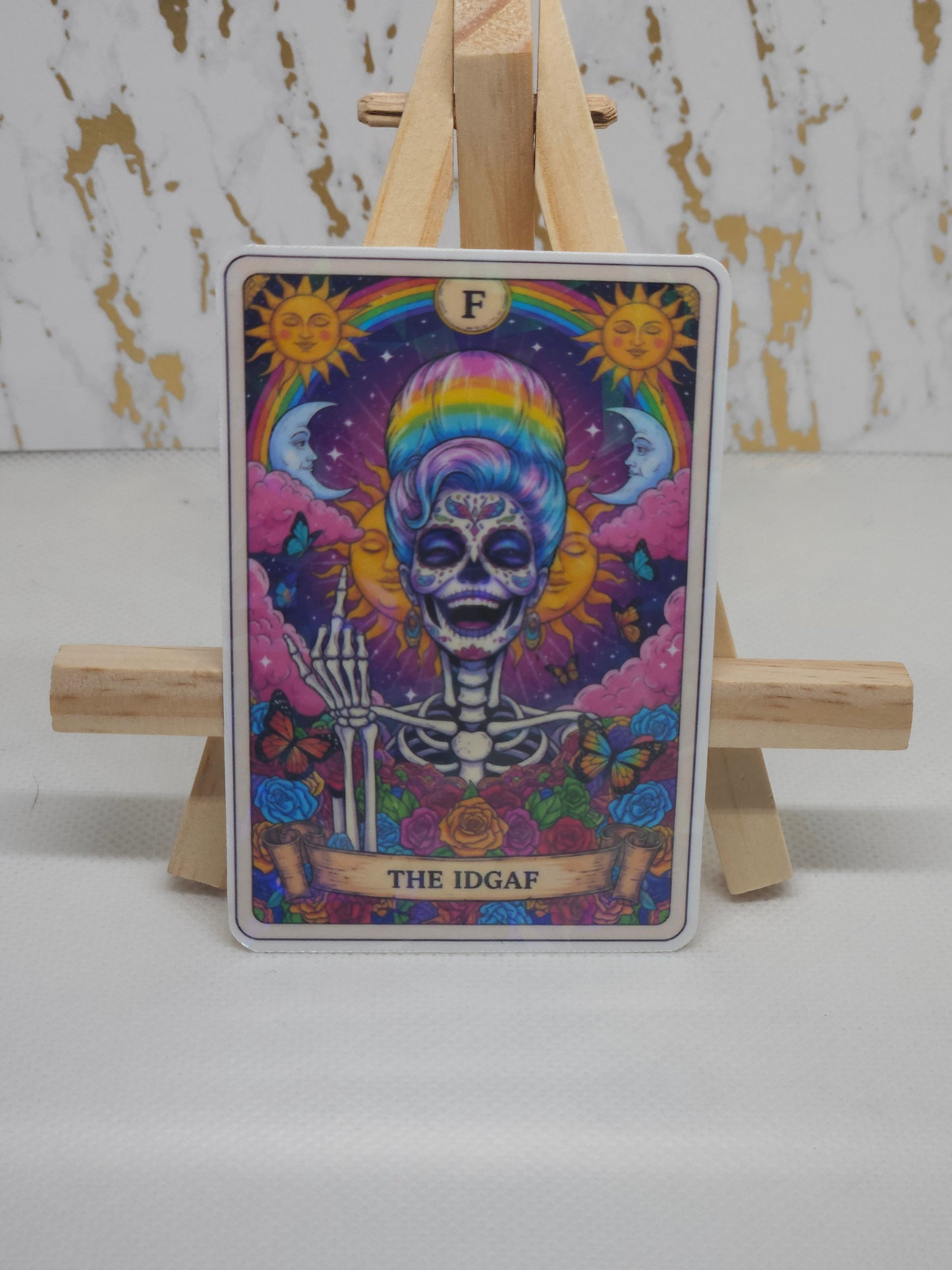 IDGAF Tarot Card Sticker