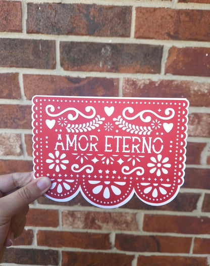 Amor Eterno Papel Picado Greeting Card