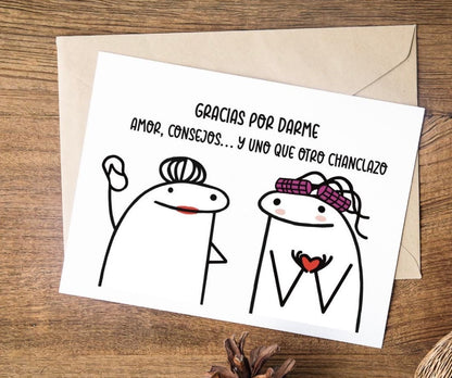 Funny Spanish Mother's Day Card: Gracias por el Amor y los Chanclazos