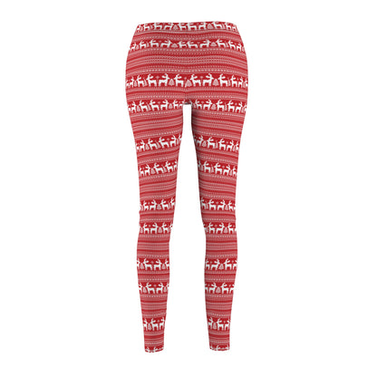Ugly Christmas Women's Casual Leggings (Red)