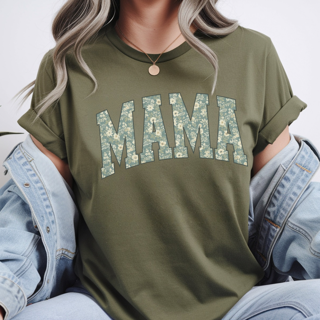 MAMA Floral Varsity Shirt