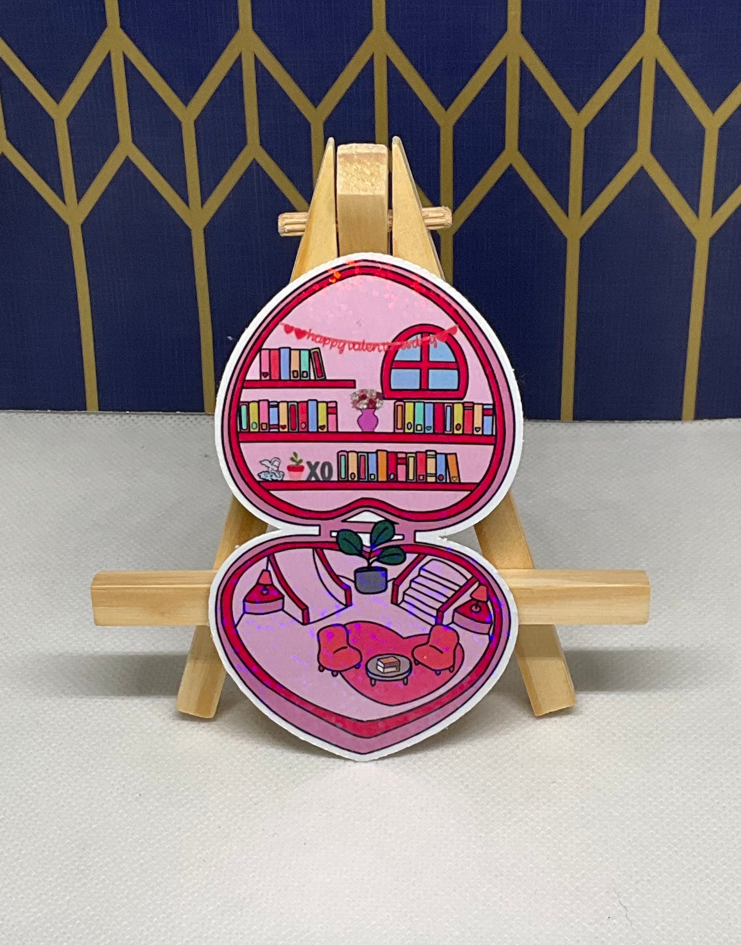 Cozy Valentine Reading Nook Sticker