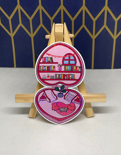 Cozy Valentine Reading Nook Sticker