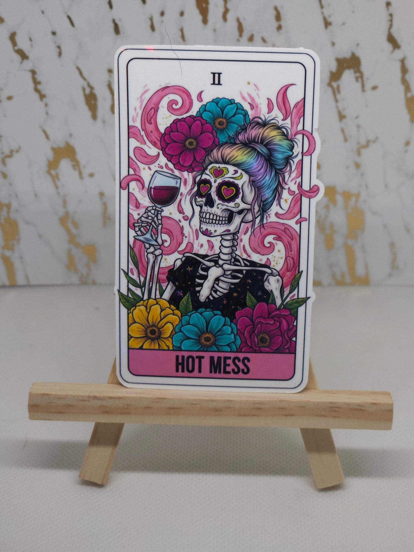 Hot Mess Tarot Card Sticker