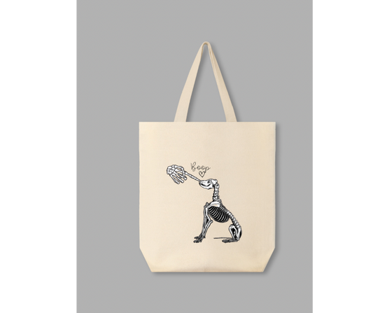Skeleton Doggy Tote Bag