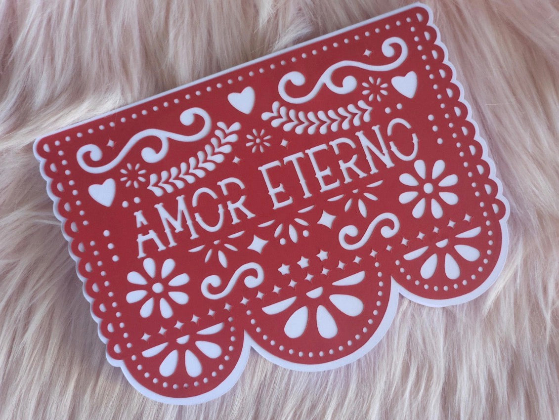 Amor Eterno Papel Picado Greeting Card