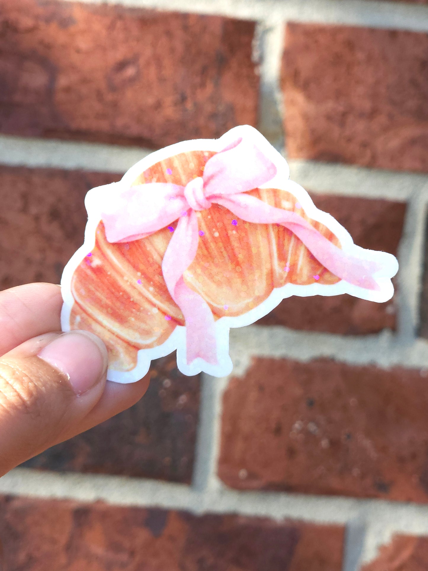 Coquette Croissant Sticker