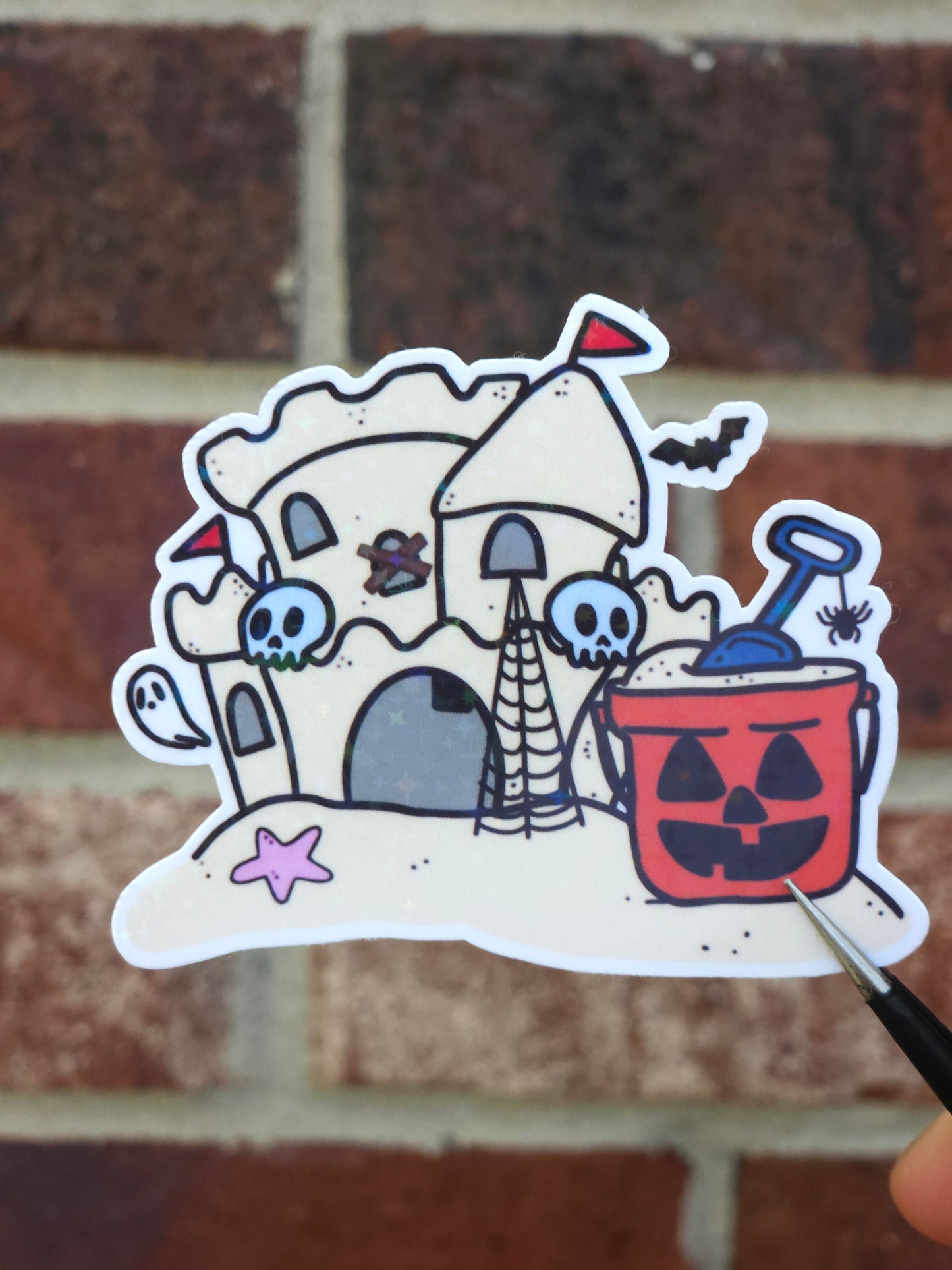 Summerween Sandcastle Sticker