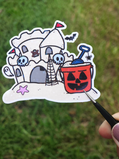 Summerween Sandcastle Sticker