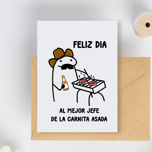 Feliz Día al Mejor Jefe de la Carnita Asada Card