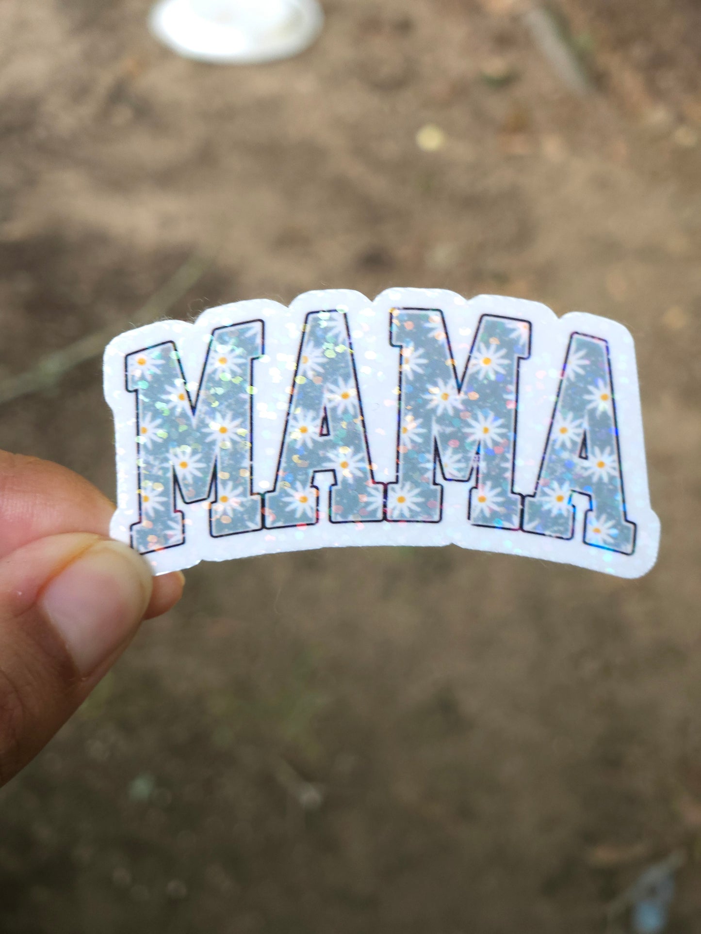 Mama Daisy Flower Sticker