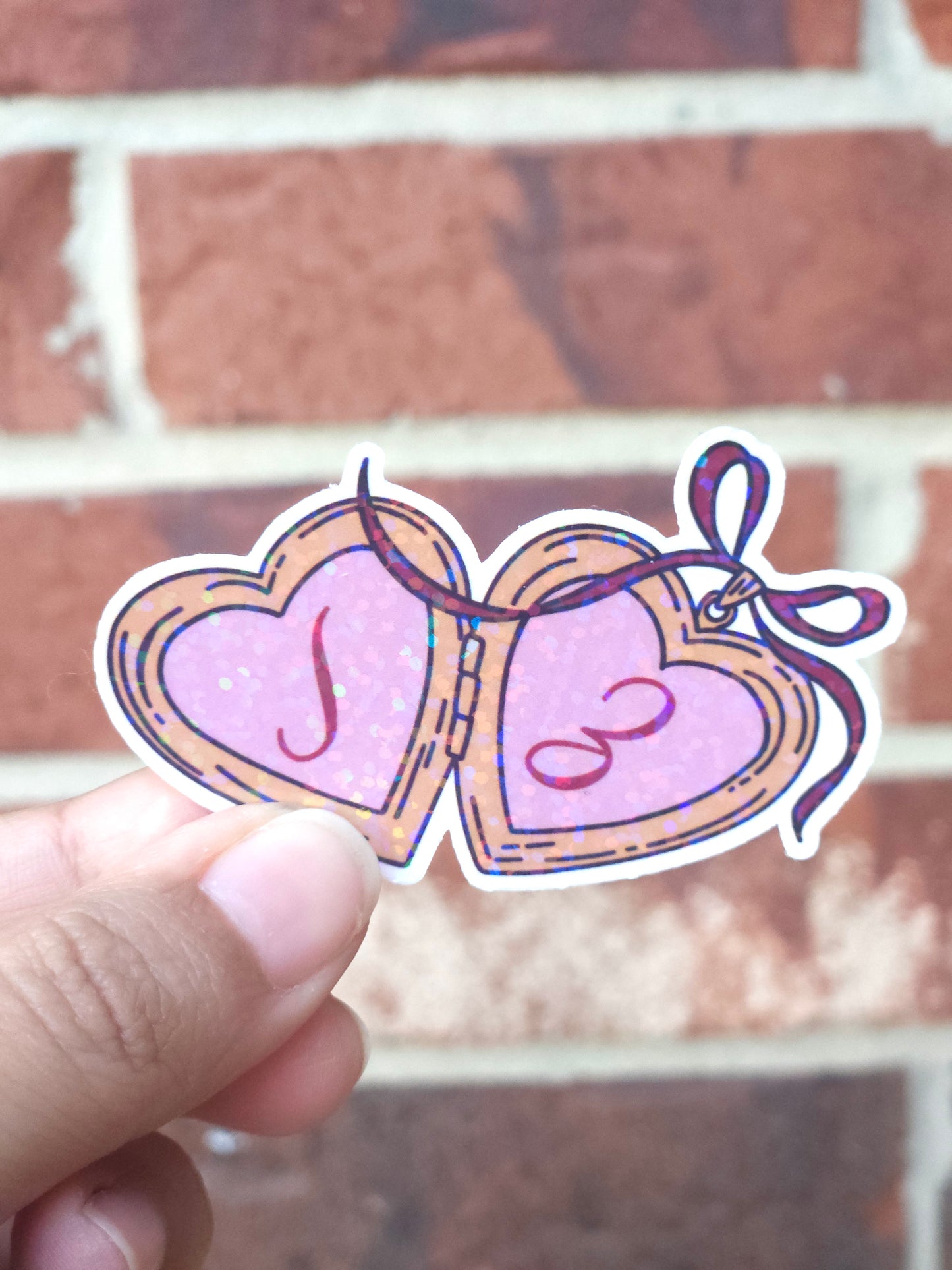 Personalized Heart Locket Sticker