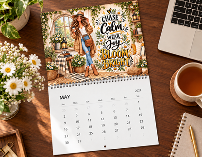 Boho Woman Inspirational Quotes Wall Calendar