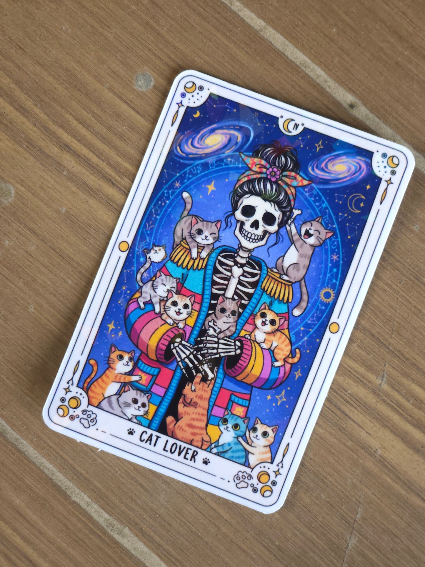 Cat Lover Tarot Card Sticker