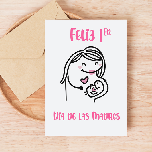 1er Día de las Madres Greeting Card