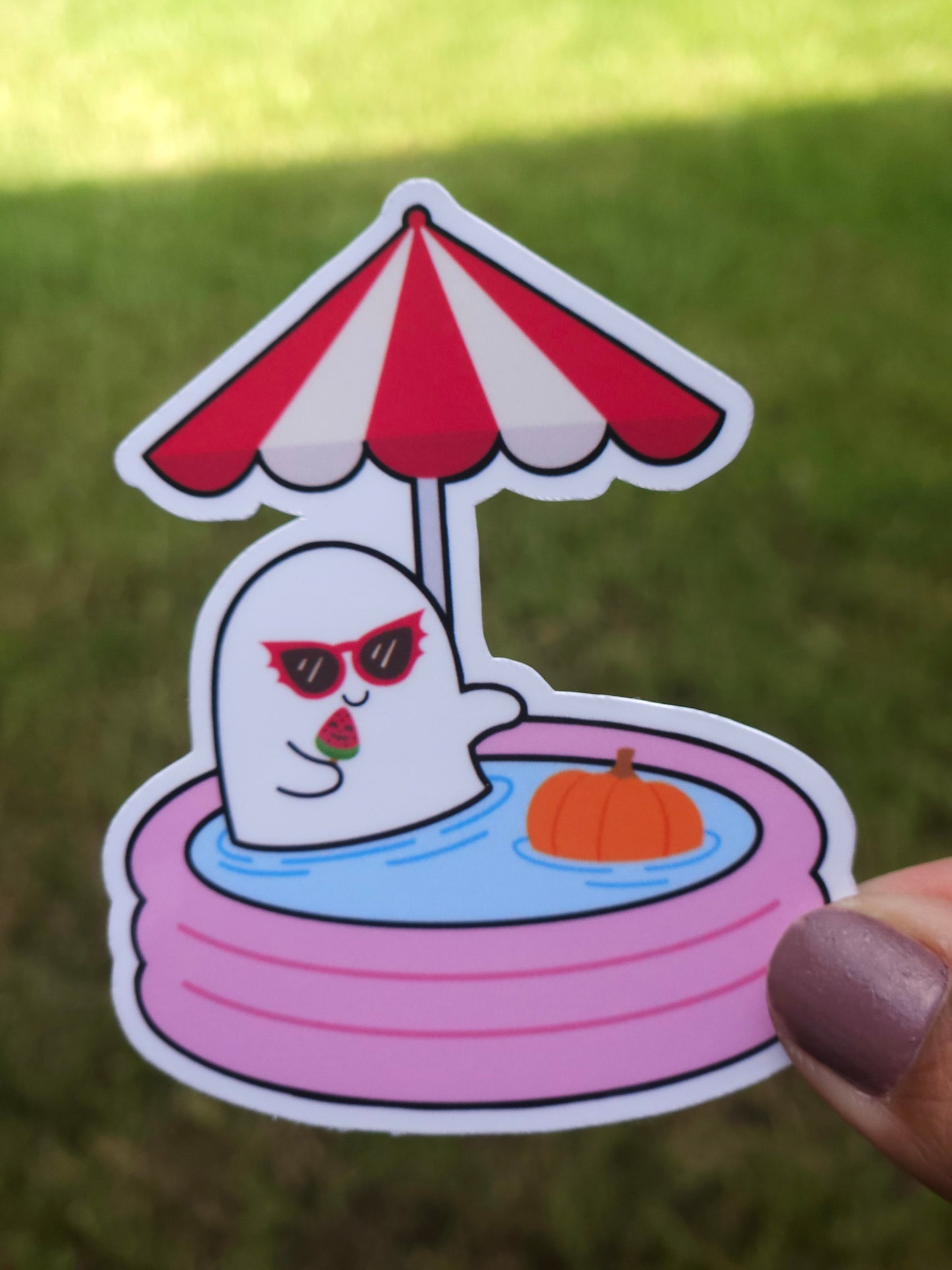 Ghost Pool Float Sticker