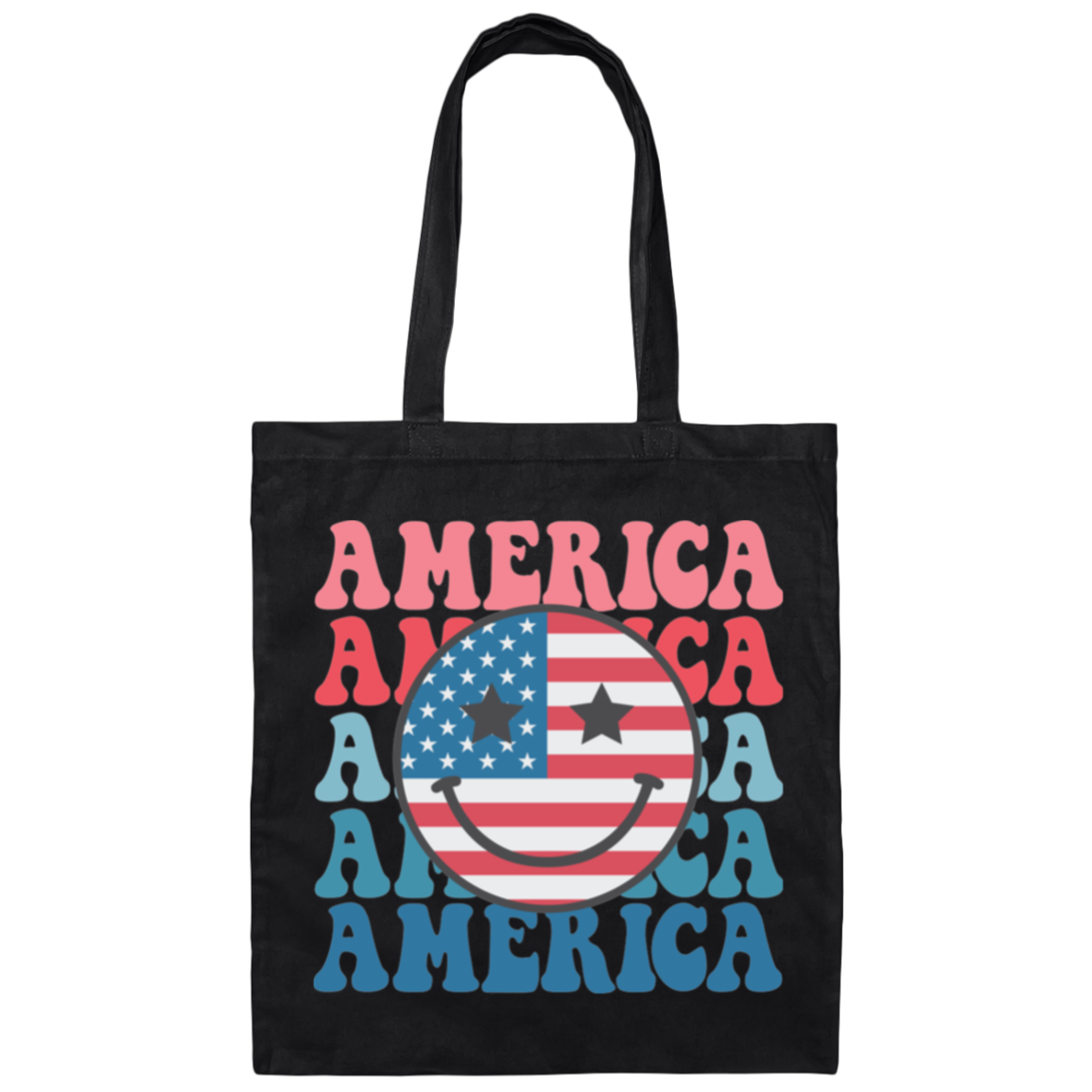 American Smiley  Tote Bag