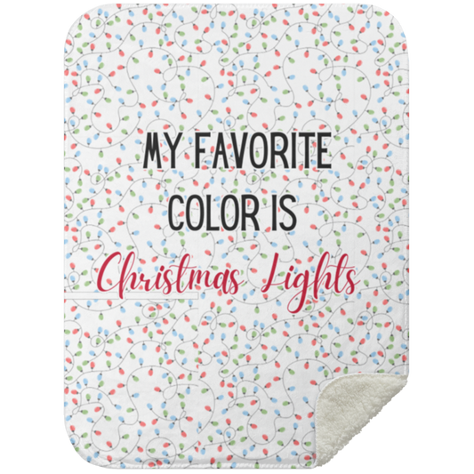 My Favorite Color Sherpa Blanket