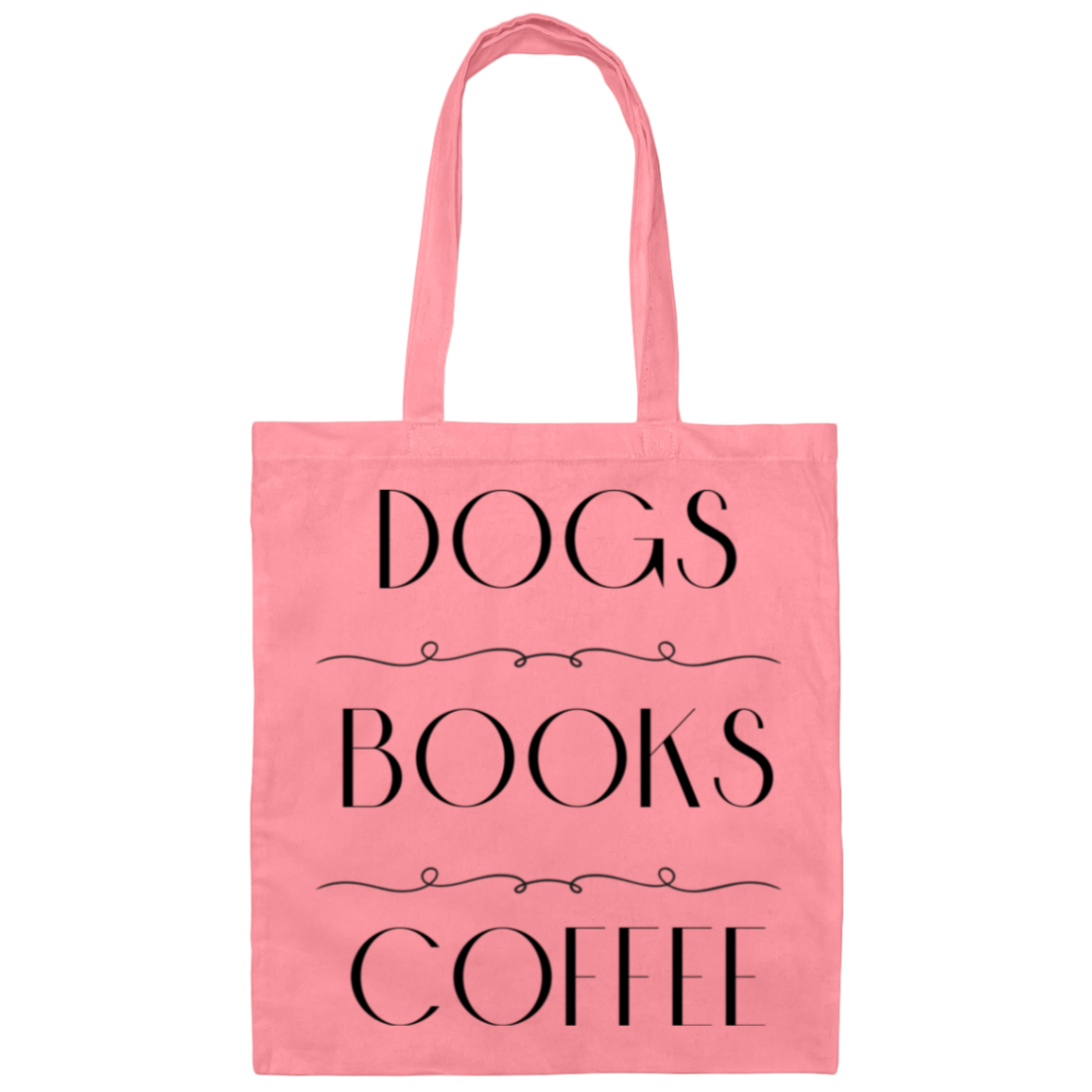 Dogs, Books, Coffee Canvas Tote Bag