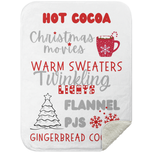 Holiday Season  Sherpa Blanket