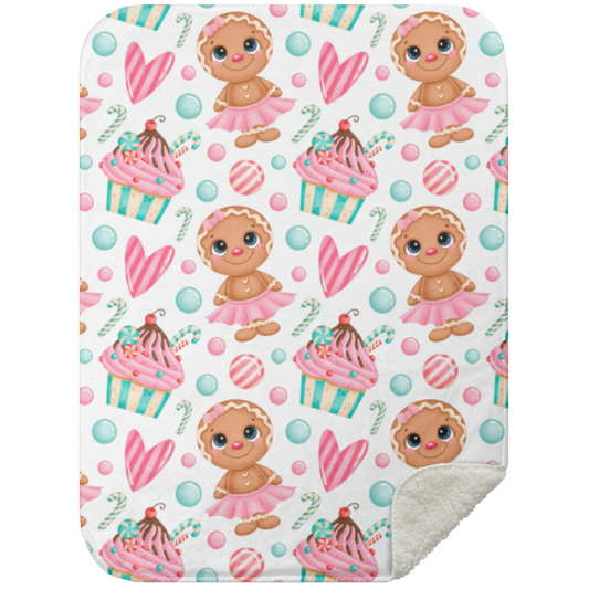 Gingerbread Sherpa Blanket