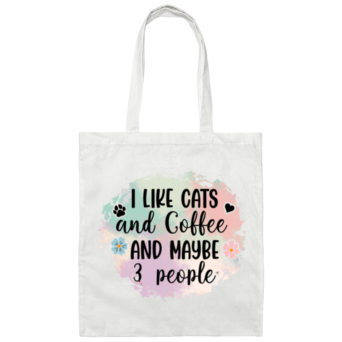 I Like Cats and Coffee  Canvas Tote Bag