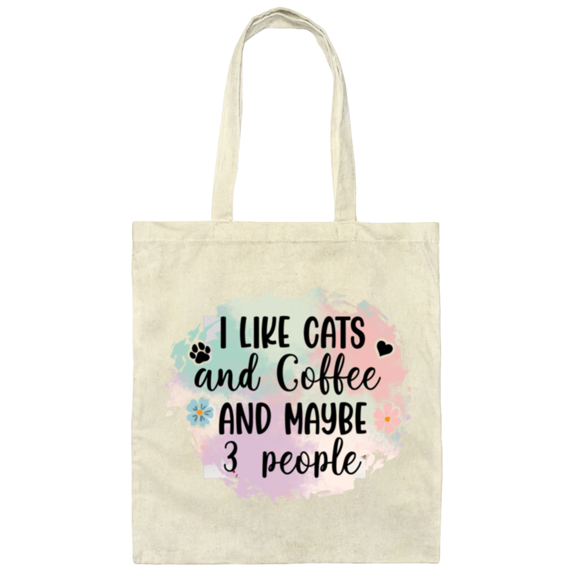 I Like Cats and Coffee  Canvas Tote Bag