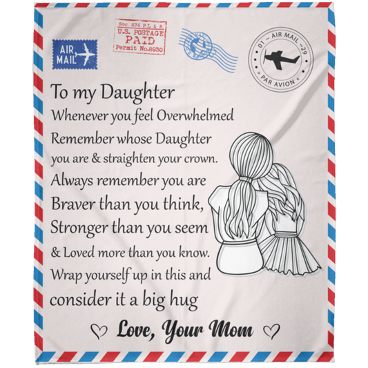 Letter to My Daughter  Fleece Blanket 50x60