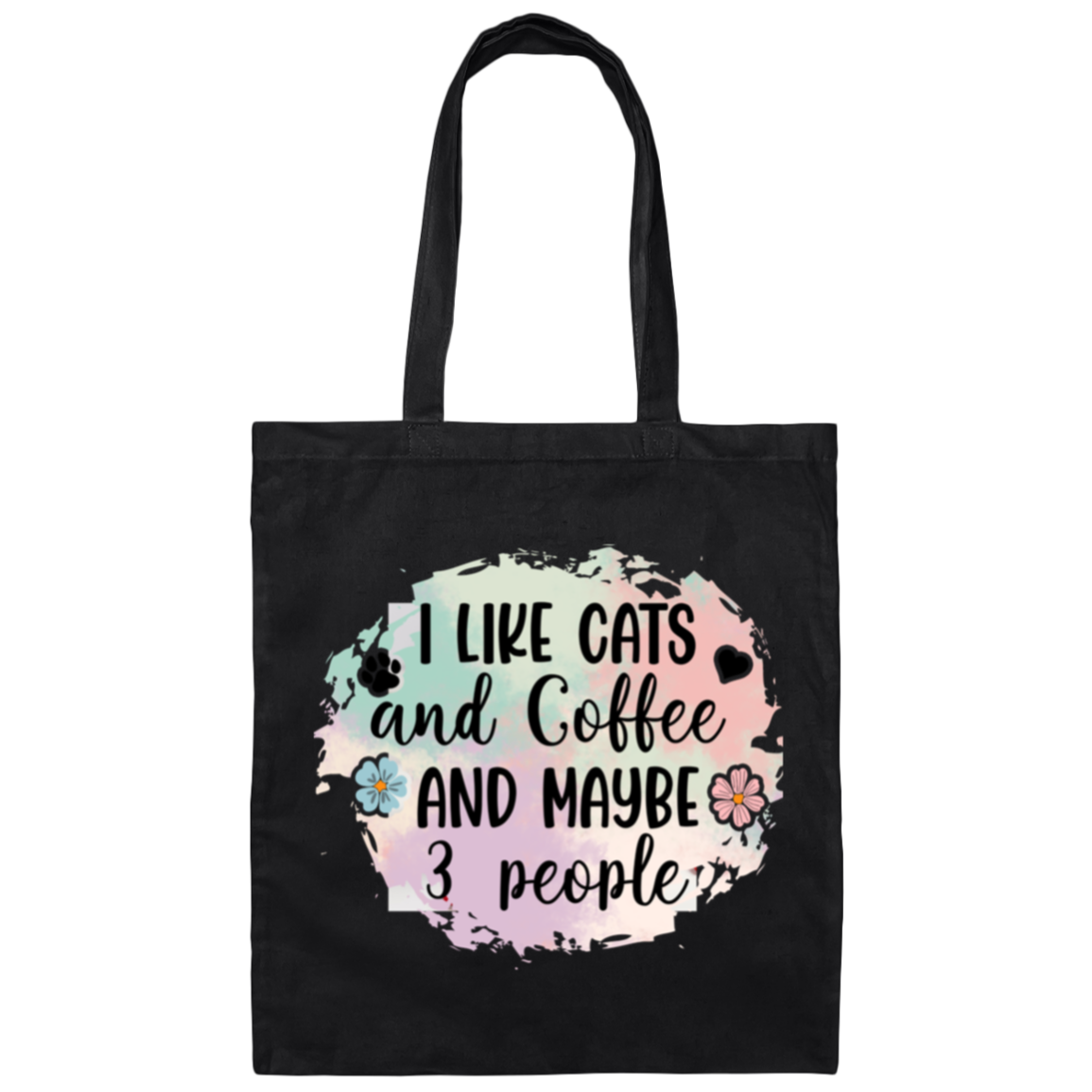 I Like Cats and Coffee  Canvas Tote Bag