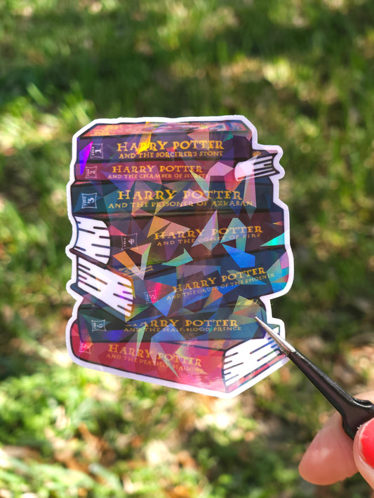 Wizard School Book Stack Sticker