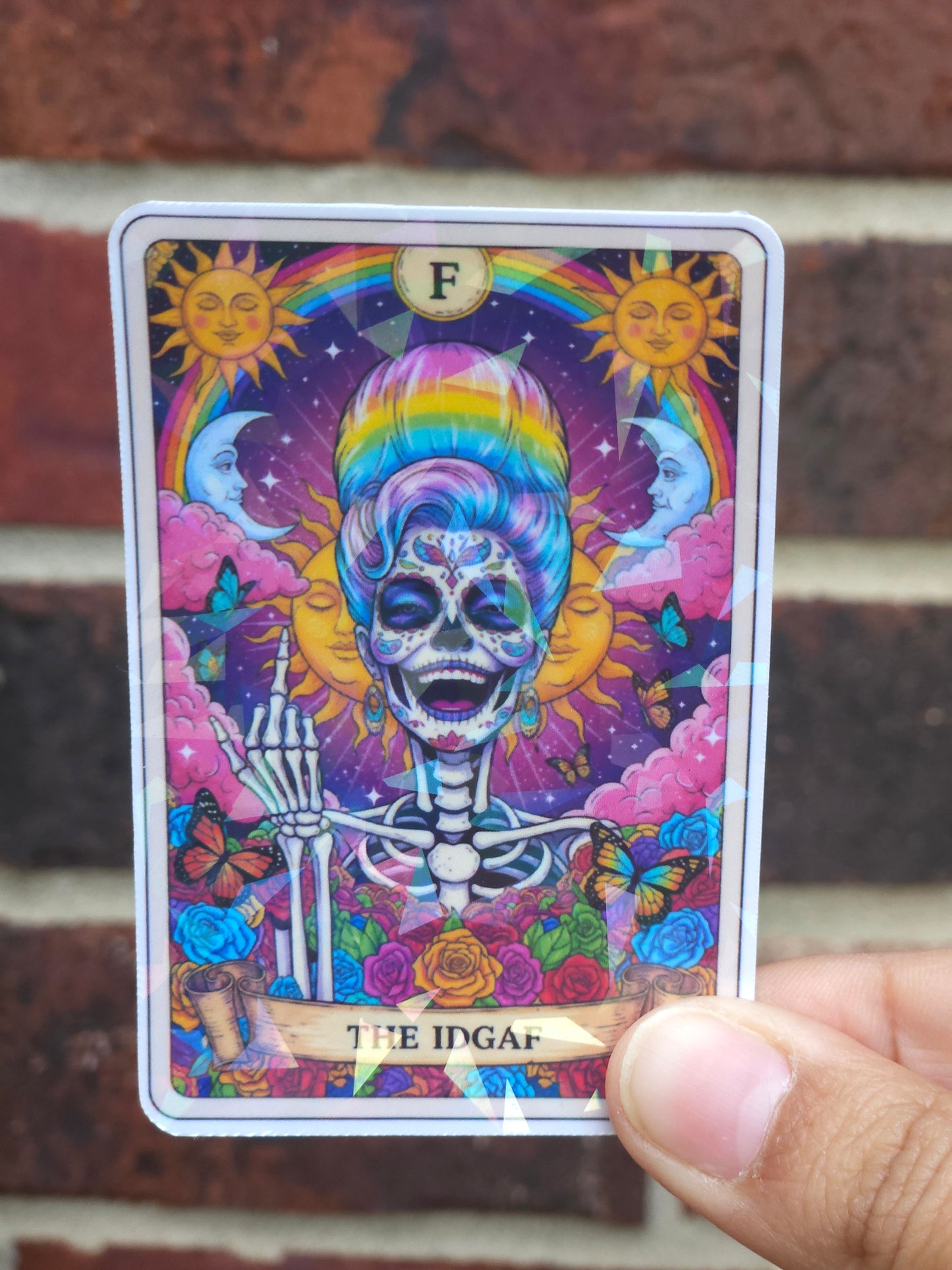 IDGAF Tarot Card Sticker