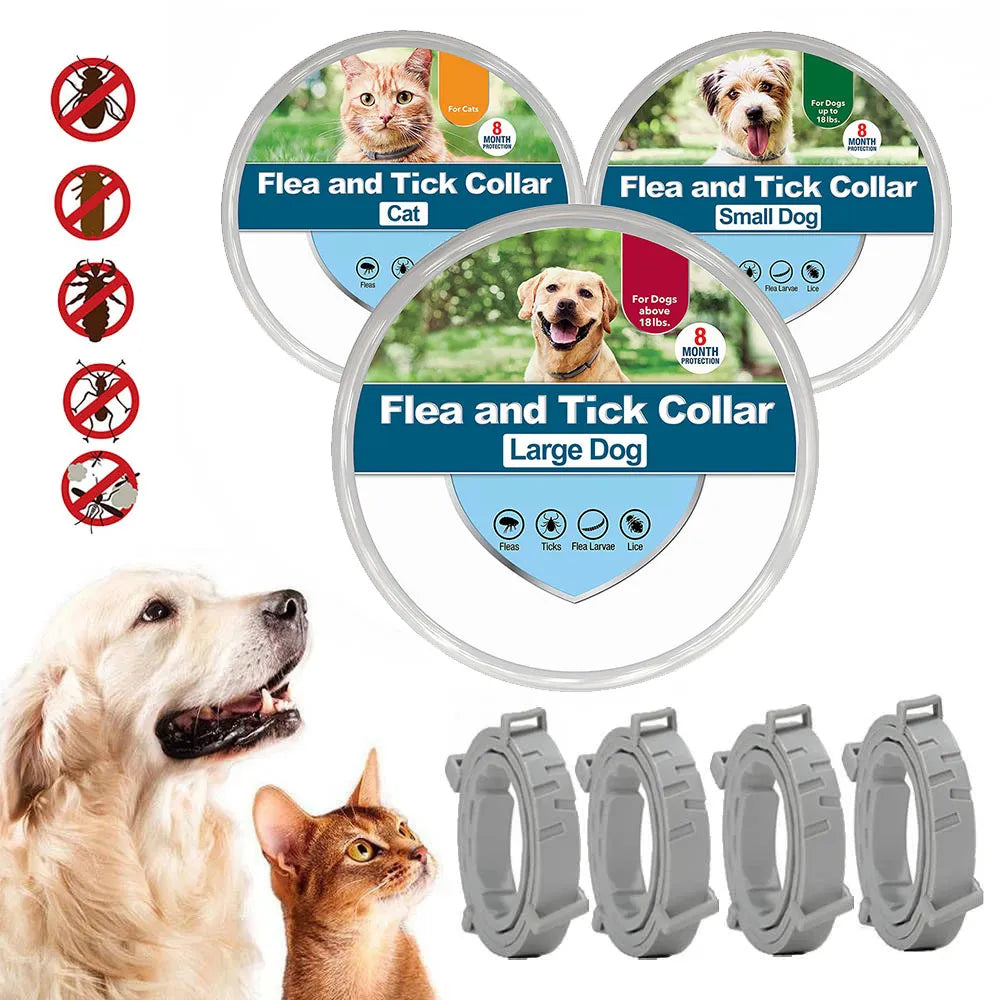 PawsGuard FleaShield: Dual-Defense Collar for Dogs and Cats-8 Month Protection