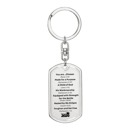 Bible Verse Graduation Keychain